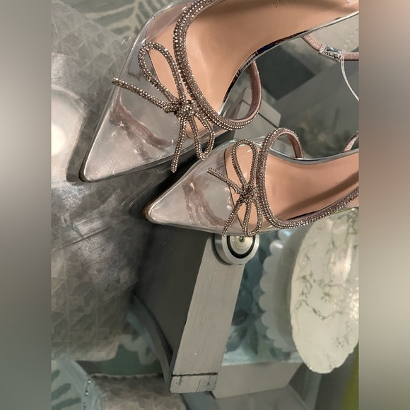 Wild diva clear rhinestone bow heels - Picture 6 of 9